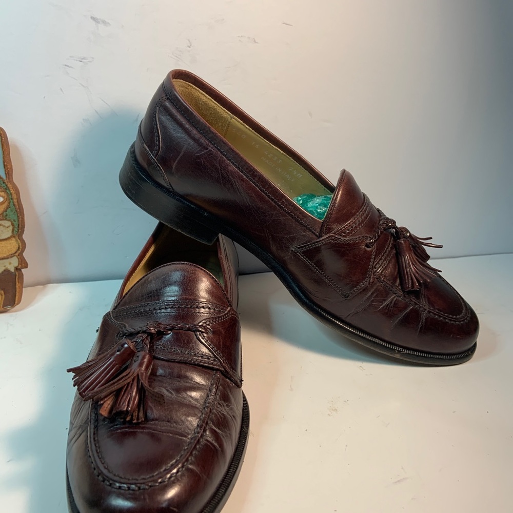 Johnston & Murphy Burgundy Leather Tassel Sz 71/2M